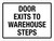 Door Exits To Warehouse Steps Landscape - Wall Sign