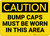 Caution: Bump Caps Worn Area - Wall Sign
