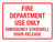 Fire Department Use Only - Emergency Stairwell Door Release Landscape - Wall Sign