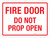 Fire Door Do Not Prop Open Landscape - Wall Sign