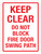 Keep Clear - Do Not Block Fire Door Swing Path Portrait - Wall Sign
