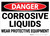 Danger: Corrosive Liquids Wear Protective Equipment - Wall Sign