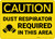 Caution: Dust Respirator Required Area with Graphic - Wall Sign