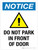 Notice: Do Not Park In Front Of Door Portrait - Wall Sign