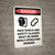 Danger: Faceshield Safety Glasses Worn Operating Grinder Sign With Icons - Wall Sign