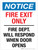 Notice: Fire Exit Only Fire Dept Will Respond When Door Opens Portrait - Wall Sign