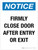Notice: Firmly Close Door After Entry or Exit Portrait - Wall Sign