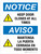Notice: Keep Door Closed At All Times Bilingual Portrait - Wall Sign