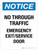 Notice: No Through Traffic Emergency Exit Service Door Portrait - Wall Sign