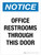 Notice: Office Restrooms Through This Door Portrait - Wall Sign