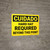 Caution: Hard Hat Required Beyond Point - Wall Sign