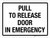 Pull To Release Door In Emergency Landscape - Wall Sign