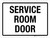 Service Room Door Landscape - Wall Sign
