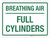 Breathing Air Full Cylinders Landscape - Wall Sign