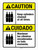 Caution: Keep Cylinders Chained At All Times Bilingual ANSI Portrait - Wall Sign