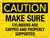 Caution: Make Sure Cylinders Are Capped And Properly Supported Landscape - Wall Sign