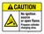 Caution: No Ignition Source Or Open Flame Propane Cylinder Charging Area ANSI Landscape - Wall Sign