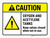 Caution: Oxygen And Acetylene Tanks Keep Valves Closed When Not In Use ANSI Landscape - Wall Sign