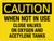 Caution: When Not In Use Close Valves On Oxygen And Acetylene Tanks Landscape - Wall Sign