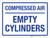 Compressed Air Empty Cylinders Landscape - Wall Sign