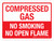 Compressed Gas No Smoking No Open Flame Landscape - Wall Sign