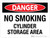 Danger: No Smoking Cylinder Storage Area Landscape - Wall Sign