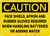 Caution: Shield Apron Gloves Required when Handling Batteries - Wall Sign