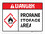 Danger: Propane Storage Area ANSI Landscape - Wall Sign