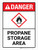 Danger: Propane Storage Area ANSI Portrait - Wall Sign