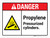 Danger: Propylene Pressurized Cylinders ANSI Landscape - Wall Sign