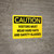 Caution: Visitors Must Wear Hard Hats Glasses - Wall Sign