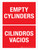Empty Cylinders Bilingual Portrait - Wall Sign