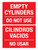 Empty Cylinders Do Not Use Bilingual Portrait - Wall Sign