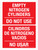 Empty Nitrogen Cylinders Do Not Use Bilingual Portrait - Wall Sign