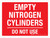 Empty Nitrogen Cylinders Do Not Use Landscape - Wall Sign