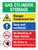 Gas Cylinder Storage - Hazards Portrait - Wall Sign