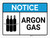 Notice: Argon Gas ANSI Landscape - Wall Sign
