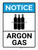 Notice: Argon Gas ANSI Portrait - Wall Sign