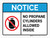 Notice: No Propane Cylinders Allowed Inside ANSI Landscape - Wall Sign