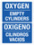 Oxygen Empty Cylinders Bilingual Portrait - Wall Sign