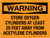 Warning: Store Oxygen Cylinders At Least 15 Feet Away From Acetylene Cylinders Landscape - Wall Sign