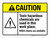 Caution: Toxic Hazardous Chemicals Are Used In This Work Place - MSDS Available ANSI Landscape - Wall Sign