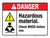 Danger: Hazardous Material Check MSDS Before Use ANSI Landscape - Wall Sign