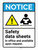 Notice: Safety Data Sheets In Office And Available Upon Request ANSI Portrait - Wall Sign