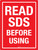 Read SDS Before Using Red Portrait - Wall Sign