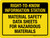 Right-To-Know Information Station: Material Safety Data Sheets For Hazardous Materials Landscape - Wall Sign