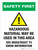 Safety First: Hazardous Material May Be Used In This Area See MSDS Portrait - Wall Sign