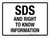SDS And Right To Know Information Landscape - Wall Sign