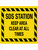 SDS Station Keep Area Clear At All Times with Black and Yellow Hazard Lines Landscape - Wall Sign