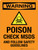 Warning: Poison Check MSDS And Follow Safety Guidelines Portrait - Wall Sign